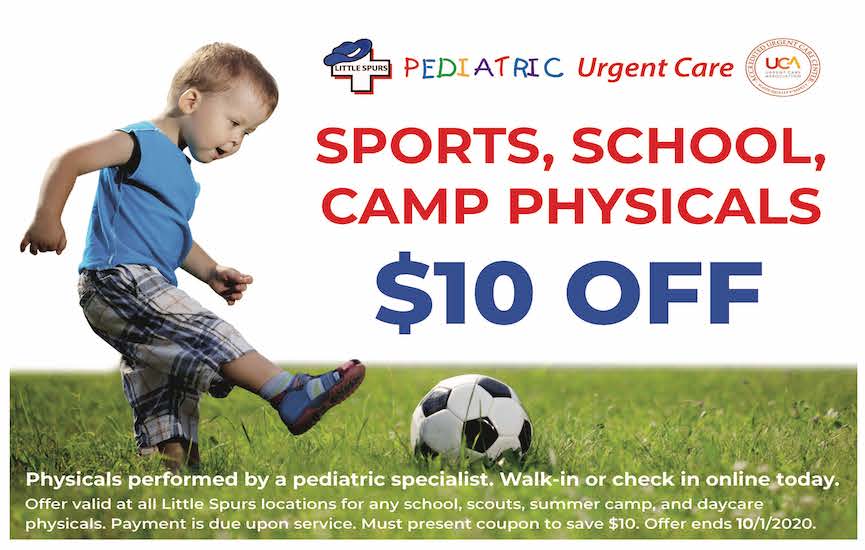$10 Off School Physical near me |Sports Physicals | Pediatric Urgent Care
